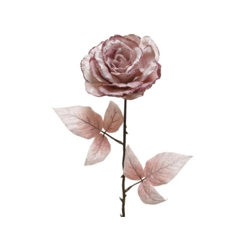 ROSA SU STELO IN VELLUTO GLITE